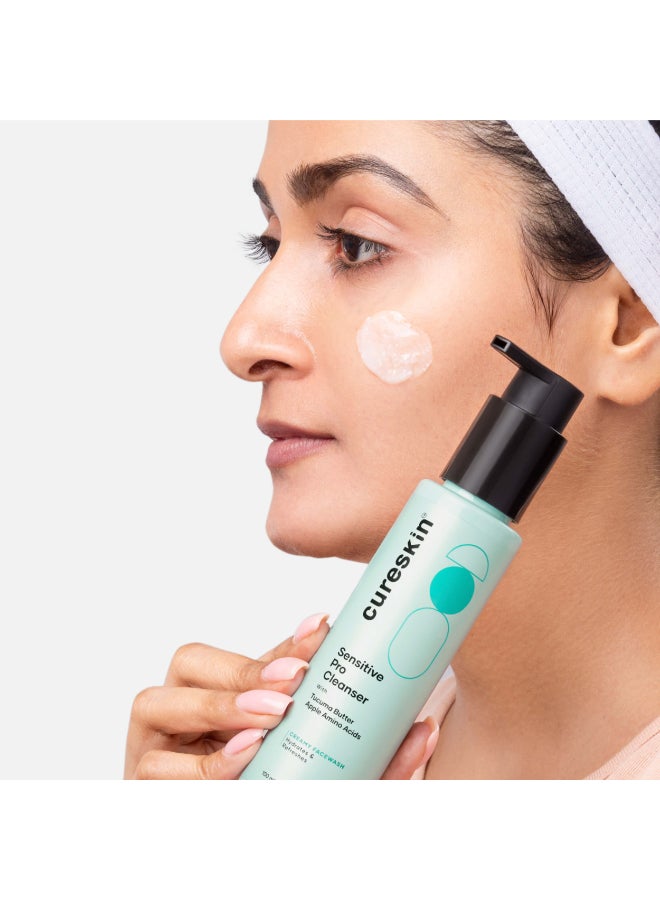 Cureskin Sensitive Pro Cleanser with Tucuma Butter & Apple Extracts for Sensitive Skin Face Wash, 100 ml (Pack of 1) - Image 2